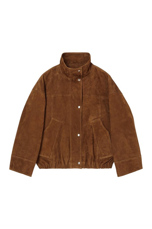 Reinvented suede jacket | cognac — packshot