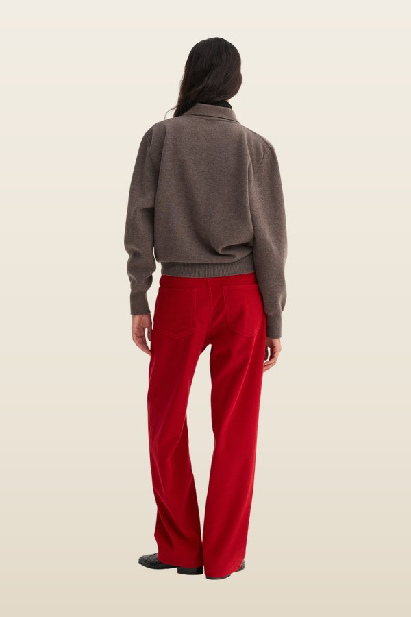 Relaxed corduroy trousers | rosso — model back