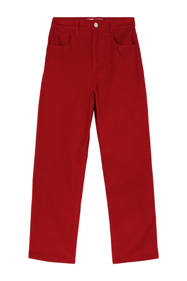Relaxed corduroy trousers | rosso — packshot