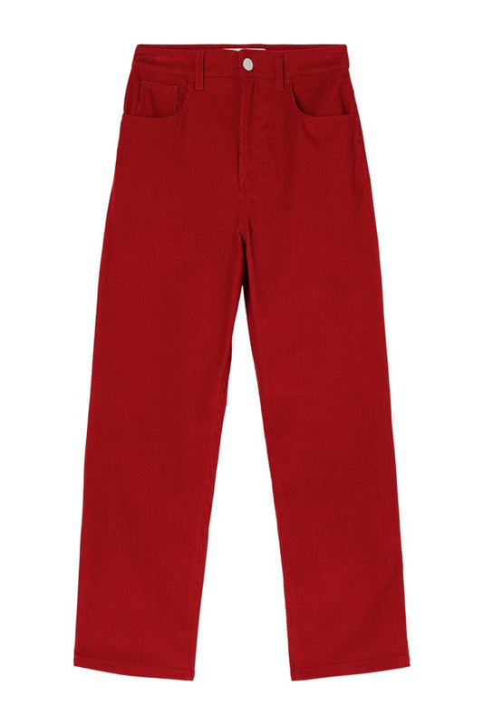 Relaxed corduroy trousers | rosso — packshot
