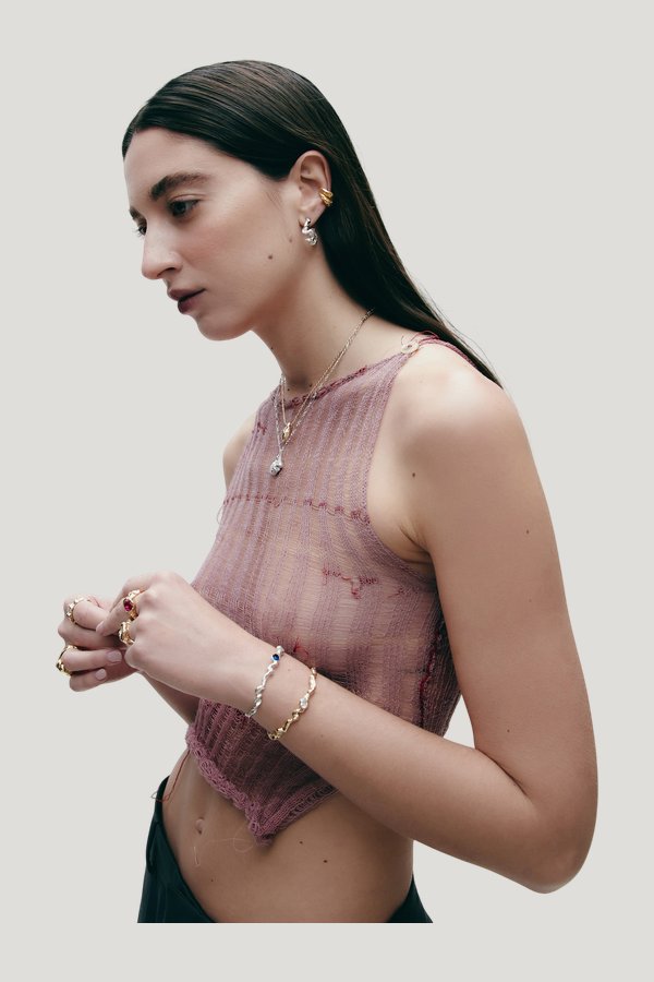 Ressò Bracelet Gold — model front