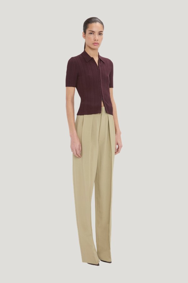 Ribbed Polo Top — carry 2