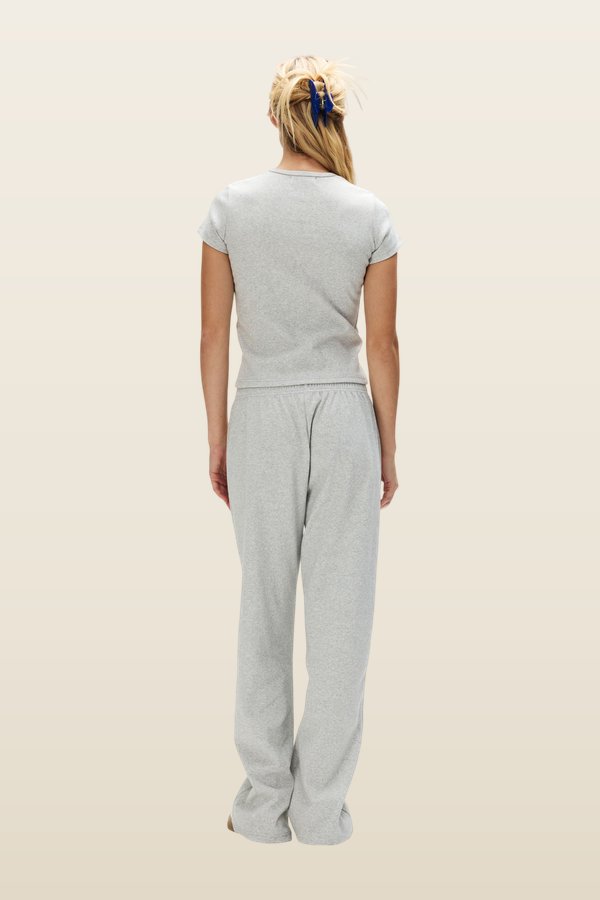 Ribbed Short Sleeve T-Shirt — model back
