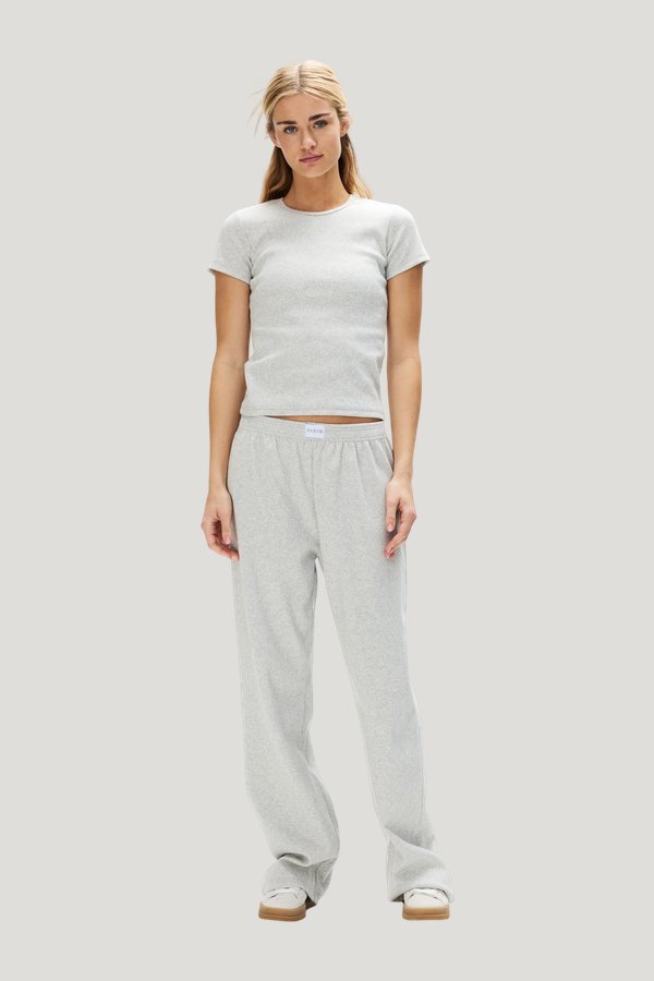 Ribbed Short Sleeve T-Shirt — model front