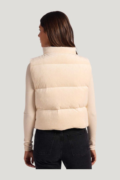 Ribbed Velour Puffer Vest — carry 5