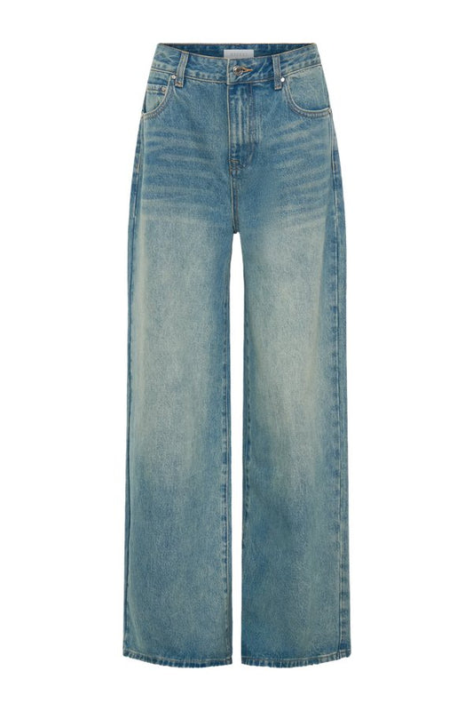 Romi Mid Rise Wide Leg Jeans - Faded Mid — packshot