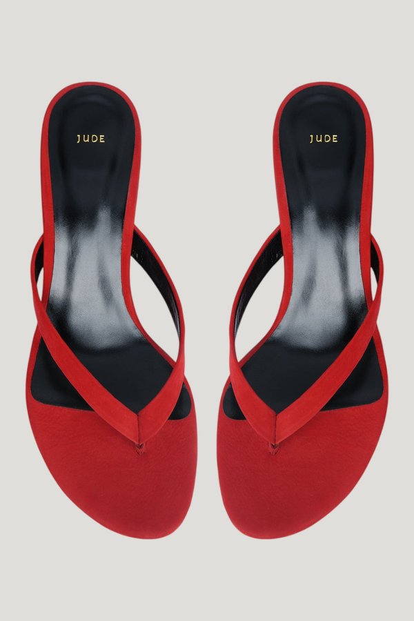 Rooty Sandal Red Nubuck Leather — extra