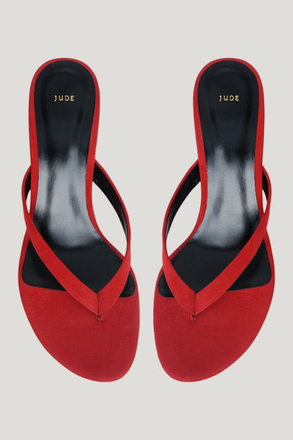 Rooty Sandal Red Nubuck Leather — extra