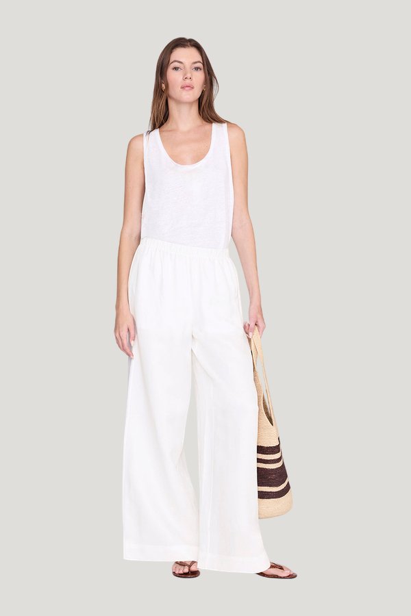 Roslyn Pant - Ivory — model front