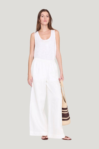 Roslyn Pant - Ivory — model front