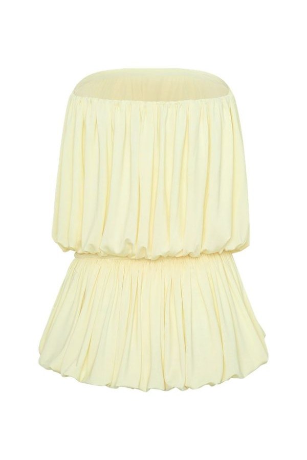 Safiya Strapless Gathered Bubble Mini Dress — packshot