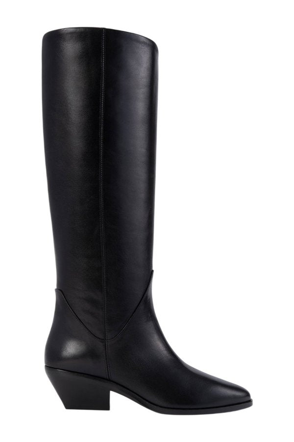 Saga Boot in Black Leather — packshot