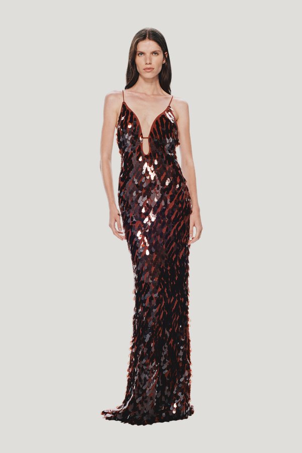 The Sapphire Sequin Dress — model front