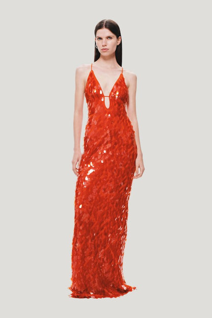 The Sapphire Sequin Dress — model front