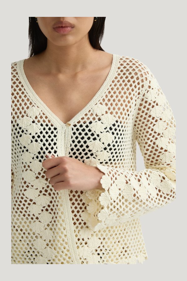 Saskia Cardigan — model side