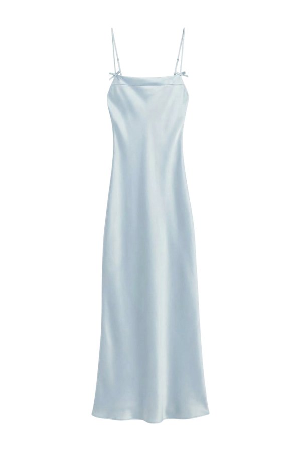 Satin 90's Slip Dress with Bow Detail — packshot