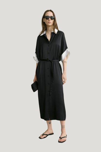 Satin shirtdress — carry 2