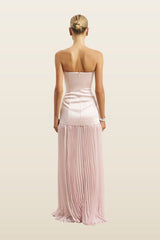 Satin Structured Bodice Gown — model back