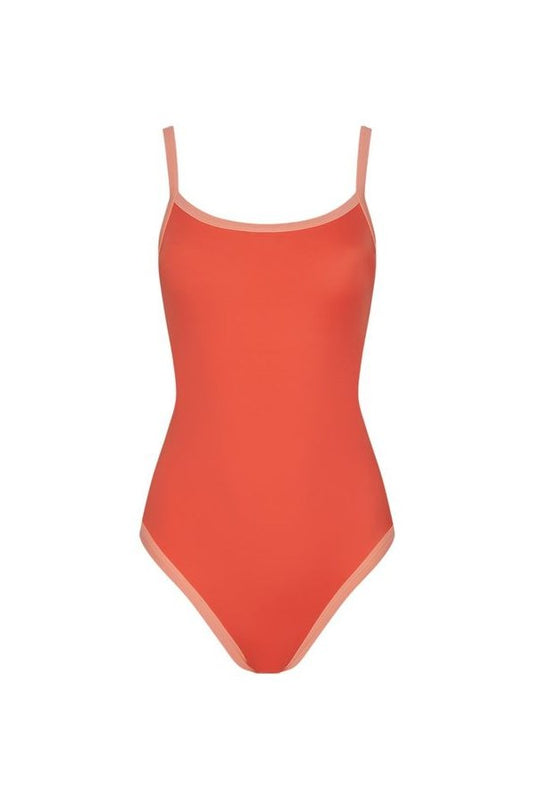 Scoop Neck One Piece | Papaya — packshot