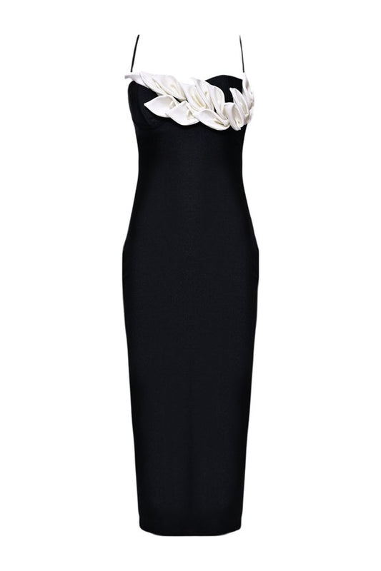Selene Mesh Flower Applique Midi Dress — packshot