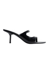 Serena Black Semi Patent Leather Slip-On Mule — packshot