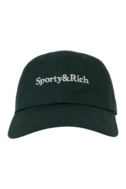 Serif Logo Hat - Forest/White — packshot