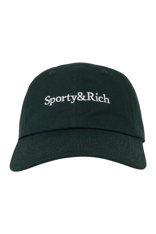 Serif Logo Hat - Forest/White — packshot