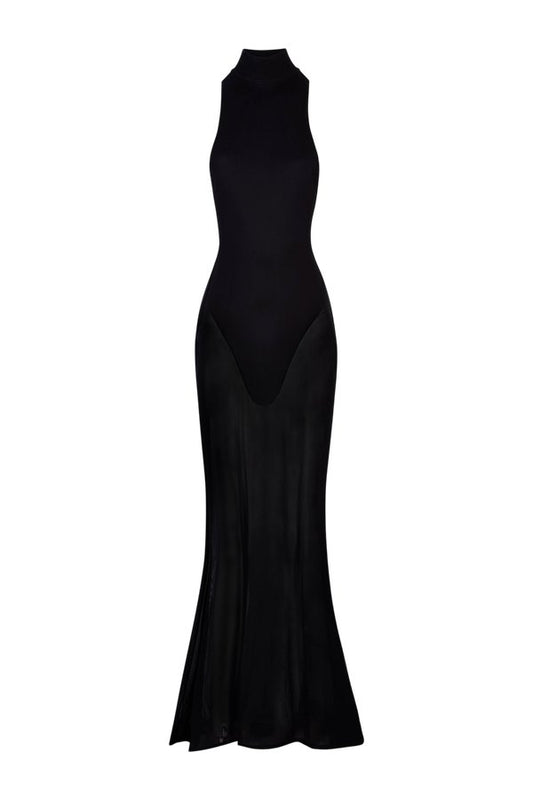 Sheer High Neck Racerback Gown — packshot