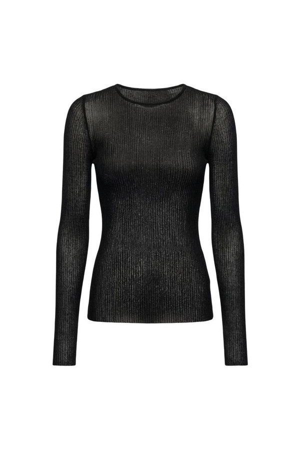 Sheer Ribbed Long Sleeve Top — packshot