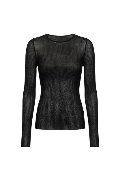 Sheer Ribbed Long Sleeve Top — packshot