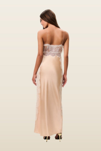 Shia Silk-Blend Maxi Dress — model back