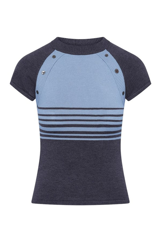 Shore Knit Shirt - Stone Stripe — packshot