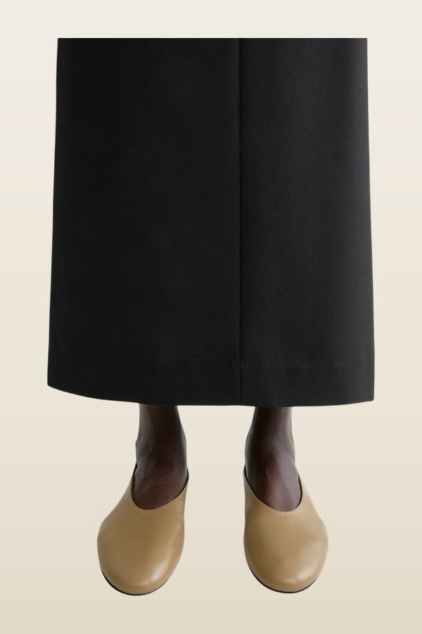 Slip nappa ballerinas desert — model back