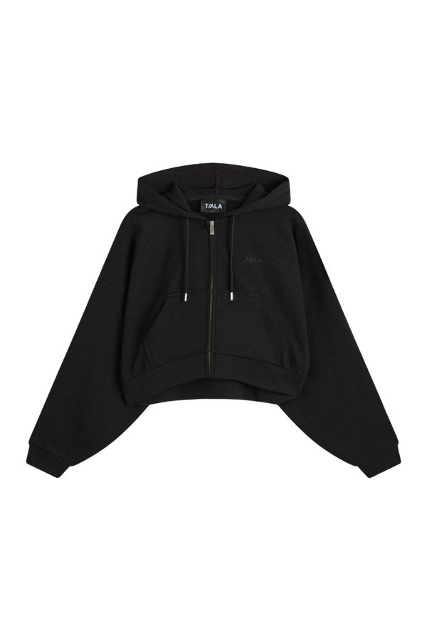Relaxed Cotton Cocoon Hoodie - Shadow — packshot