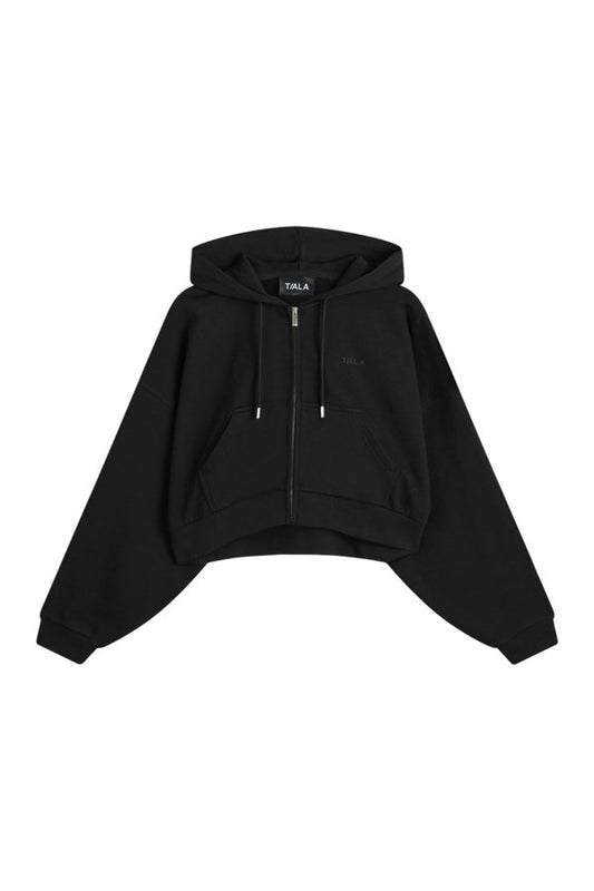 Relaxed Cotton Cocoon Hoodie - Shadow — packshot