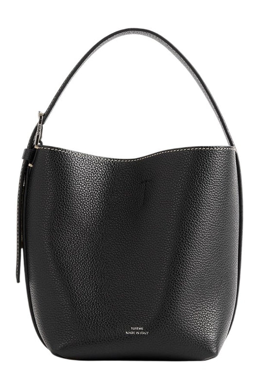 Small belted grained-leather tote — packshot