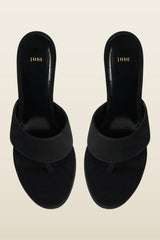 Snug Sandal Black Nubuck Leather — model back