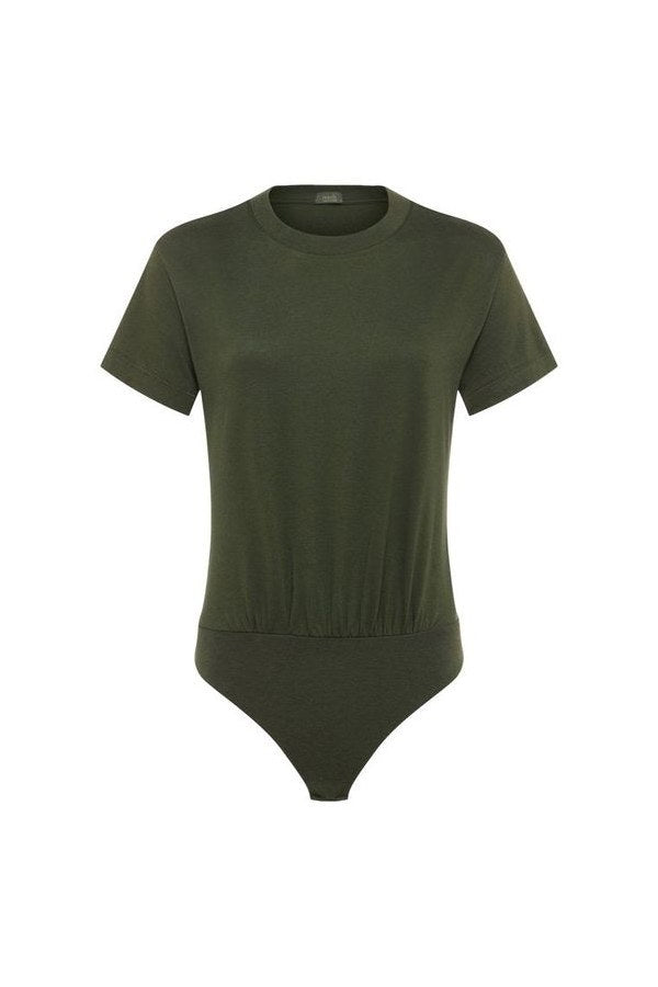Soft Cotton Everyday T-Shirt Bodysuit | Darkest — packshot