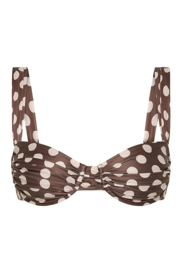 Sol Bikini Top Cioccolato Dot — packshot