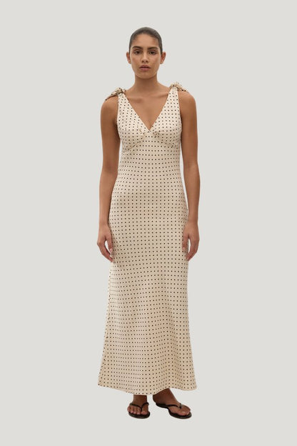 Solana Maxi Dress Lola Polka Dot — model front