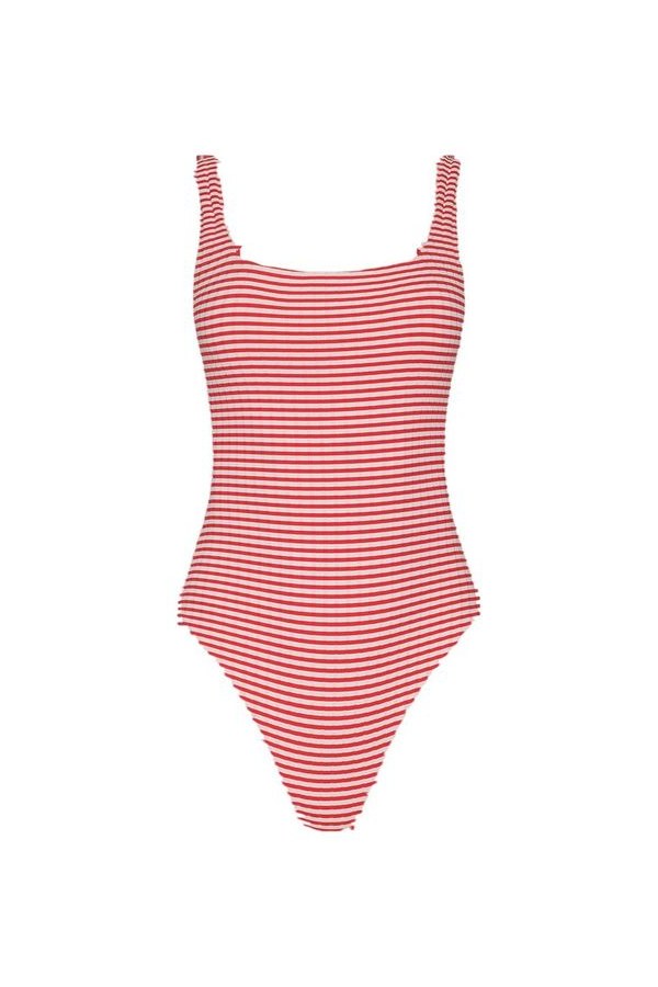 Square Neck One Piece | Cayenne Stripe — packshot