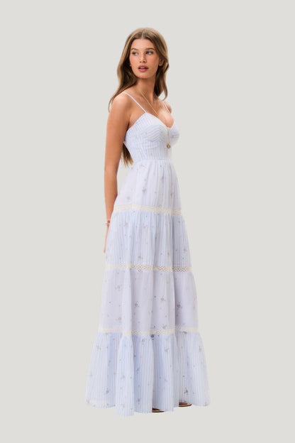 Story Cotton Maxi Dress — model side