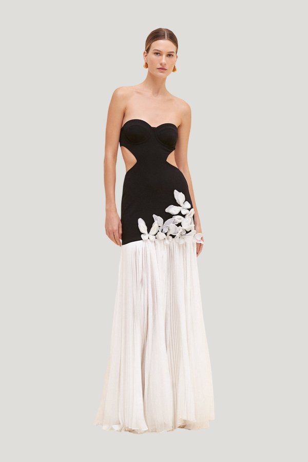 Strapless Maxi Dress (Runway) — model front