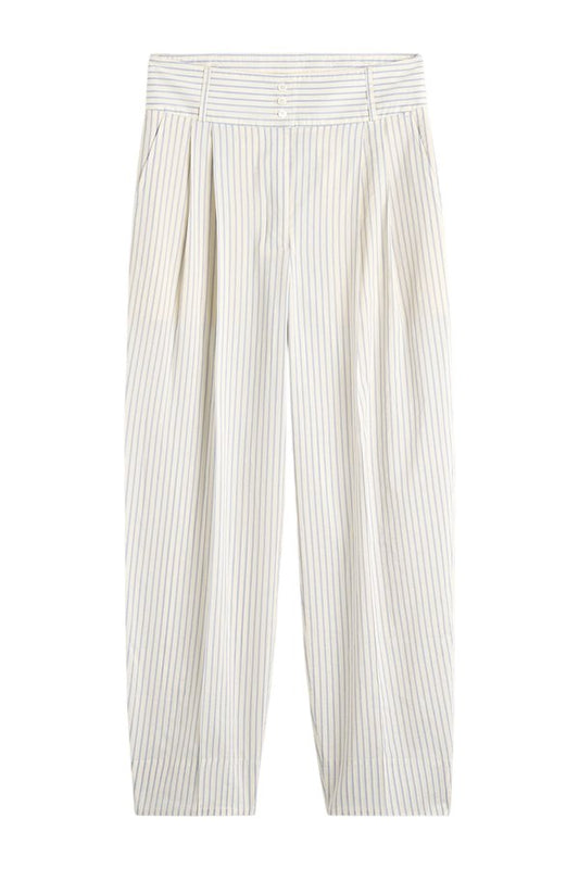 Stripe balloon trousers white/cobalt — packshot