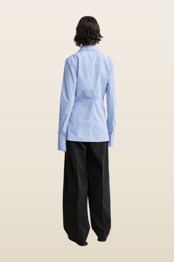 Striped poplin shirt — carry 4