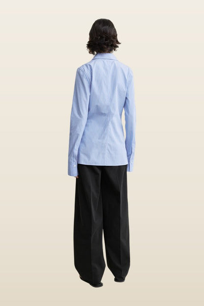 Striped poplin shirt — carry 4