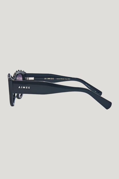 Stud Styler Cat Eye Sunglasses — model side