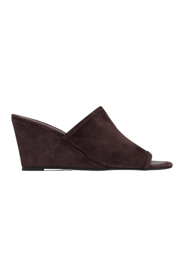 Suede Bandeau Wedge - Coffee — packshot