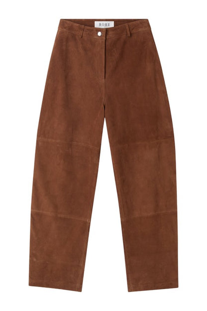Sculptural suede trousers — packshot
