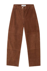 Sculptural suede trousers — packshot